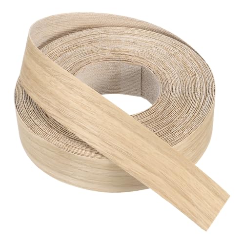 PATIKIL White Oak Edge Banding, 1 1/2 inch x 49.2 ft Wood Veneer Tape Pre-glued Flexible Plywood Edge Banding with Hot Melt Adhesive for Furniture Restoration - color: White Oak, size: 1-1/2 Inch x 49 ft