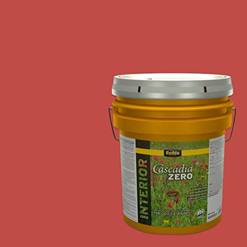 Rodda Paint CASCADIA ZERO Interior Semi-Gloss Paint & Primer in One, 5-Gallon, Chuckles - color: Chuckles, size: 640 Fl Oz (Pack of 1)
