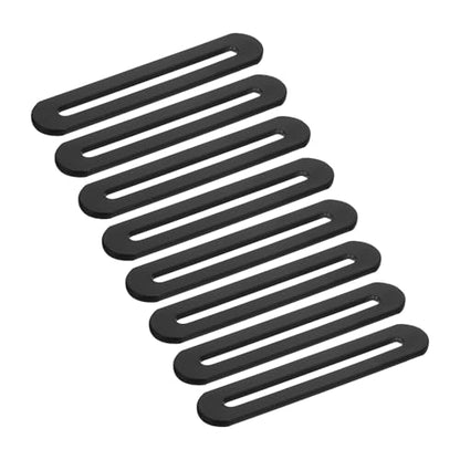 uxcell 8Pcs Adjustable Flat Mending Plate Support with Slot, 3.54 x 0.75 Inch Stainless Steel Slotted Straight Brace Brackets for Wooden Furniture, Black - size: 3.54 x 0.75 Inch