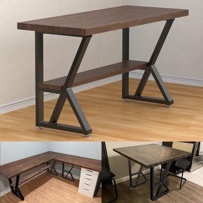 Metal Table Legs 28 Inch with Protector Adjustable Feet 1000LB Capacity