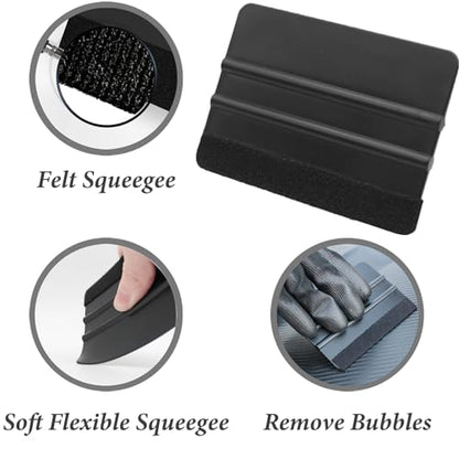 Spanno Car Vinyl Wrap Tool Kit for Car Film Installation Includes Vinyl Squeegee, Felt Squeegee, Vinyl Cutter, Utility Knifes…