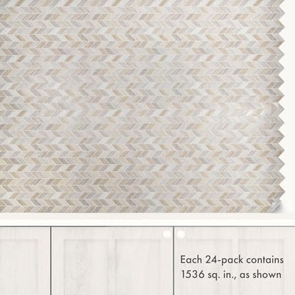 Main Street Peel and Stick Wallpaper Tiles, Earth Herringbone, 24-Pack - color: Earth Herringbone