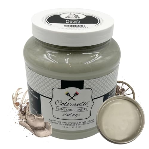 Colorantic | RANCH Chalk Paint for Furniture DIY - Multi-Surface Craft Paint | SOFT BROWN Home Decor Painting for Wood (58 oz) - color: Ranch, size: 58 Fl Oz (Pack of 1)