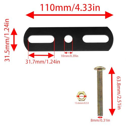 2 Set Black Bed Reinforcement Kit with Bolts