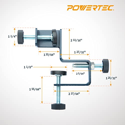 POWERTEC 72222 Cabinet Hinge Jig w/Drawer Front Installation Clamps Kit, Concealed Hinge Jig w/ 35mm Forstner Bit, Drawer Face Clamp for Cabinet Door Mounting, Cabinet Hardware & Drawer Front Panel - style: Concealed Hinge Jig + Front Installation Clamps