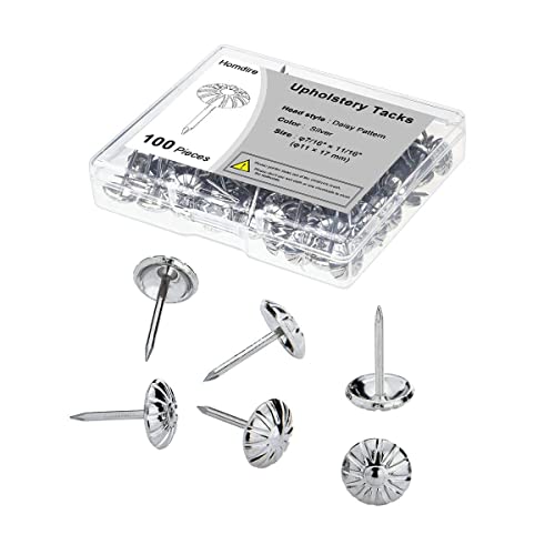 100pcs Upholstery Tacks, 7/16“ Furniture Tacks, Decorative Tacks - color: Silver