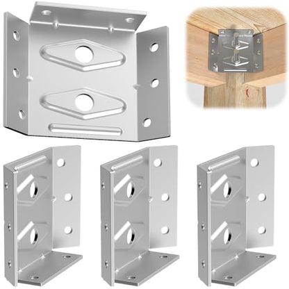 4 PCS Fixirons Surface Mount Corner Brackets - size: 4 Pcs