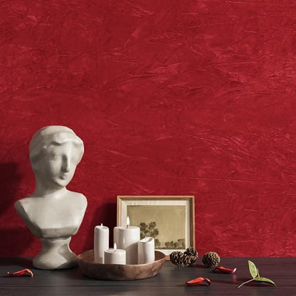 VEELIKE Ruby Red Crushed Velvet Drawer Liner for Dresser Jewelry Box Felt Liner 15.7''x118'' Self Adhesive Velvet Fabric Wallpaper Peel and Stick Red Contact Paper for Cabinets Art Crafts DIY Project - color: Ruby Red