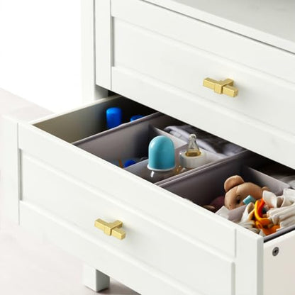 Asidrama 10 Pack Brushed Gold Kitchen Cabinet Knobs - color: Brushed Gold, size: Single Hole Knob