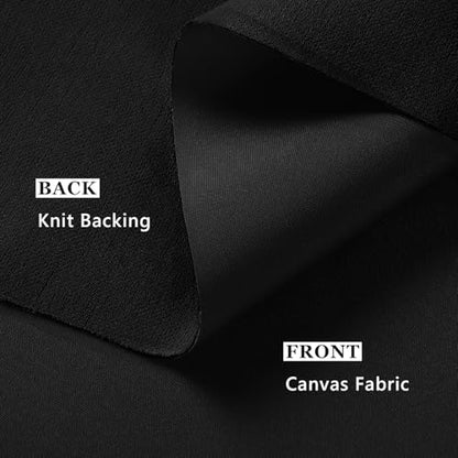 Waterproof Canvas Fabric by The Yard 150D Upholstery Fabric 58x36in Black - color: Black, size: Pre Cut 1 Yard