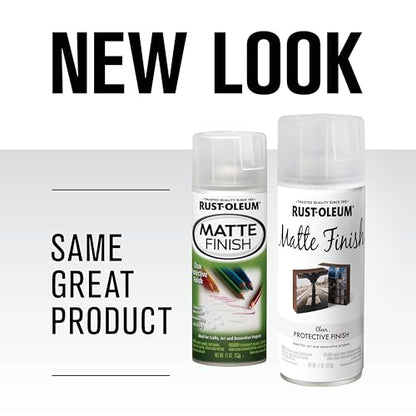 Rust-Oleum 267028 Specialty Matte Finish Spray, 11 oz, Clear (Pack of 2) - size: 11 Ounce (Pack of 2)