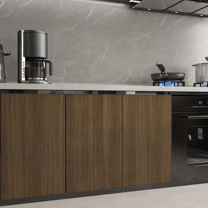 JSEVEM Walnut Wood Contact Paper Brown Peel and Stick Wallpaper Waterproof Removable Vinyl Warp Self-Adhesive Wall Paper for Countertops Bedrooms Kitchen Furniture16×118" - color: Brown, size: 16" x 118"