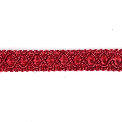 Gimp Braid Trim, 10 Yards 0.59 Inch Fabric Trim, Red - color: Red, size: 10yard