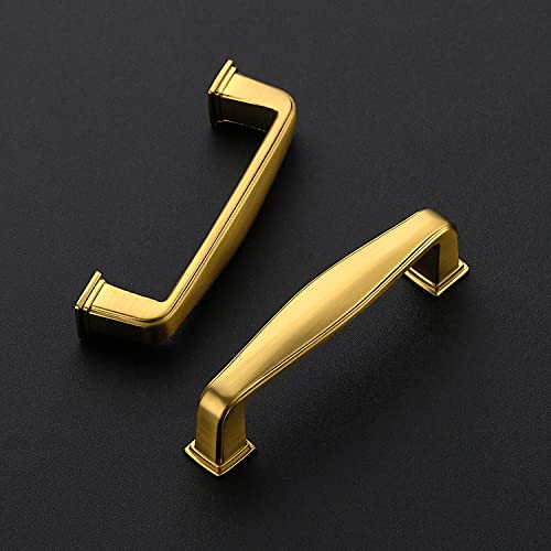 Ravinte Gold Cabinet Handles Solid Cabinet Pulls, 3 Inch CC, 30 Pack - color: Brushed Brass