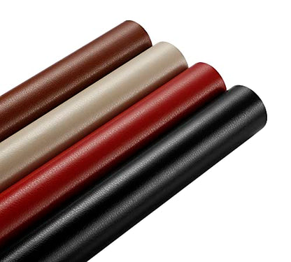 LZLRUN Beige Leather Texture PVC Car Vinyl Wrap Styling Sticker 1x5ft - color: Beige, size: 1ft x 5ft