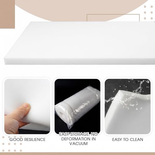 Amylove 1 Pack Upholstery Foam Sheet, 1/2" X 24" X 96",White - color: White, size: 1/2" X 24" X 96"