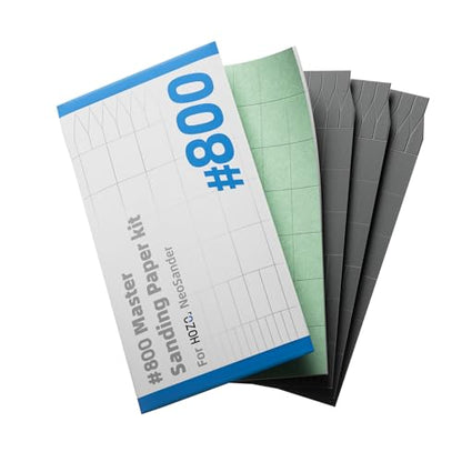 HOZO NeoSander 800 Grit Foam Master Sanding Paper, 4PCS Sandpapers (3 Standard + 1 Foam Backed),for Fine Polishing, Smooth Finishing & Surface Refinement, Ideal for Resin, 3D Prints & DIY Projects - size: 800Grit