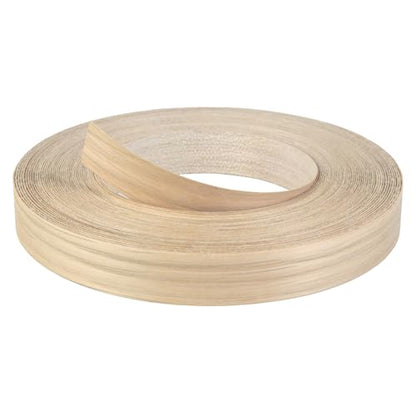 White Oak Edge Banding 3/4 Inch x 50 FT Roll - 8 FT+ Continuous Lengths - Pre-Glued Real Wood - Iron-On, Sanded Smooth Veneer Edging for Furniture & Large DIY Projects - color: White Oak, size: 3/4 in x 50 ft