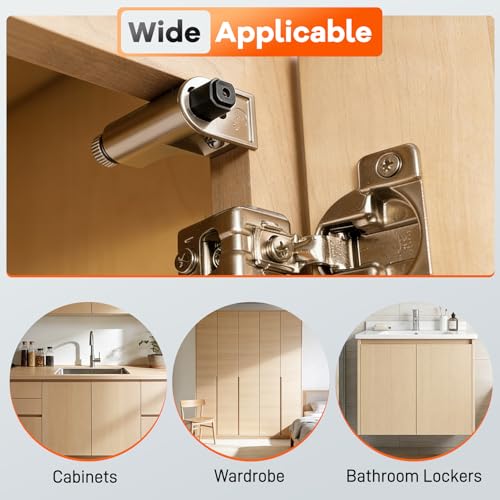 25 Pcs Soft Close Damper for Cabinet Doors/Wardrobe/Kitchen/Bookcase