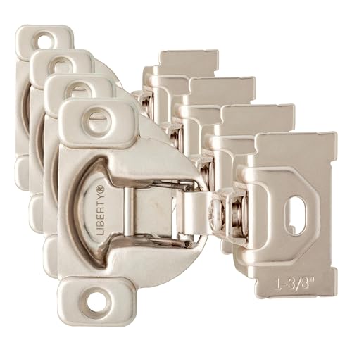 Franklin Brass Cabinet Hinges 35mm 108 Degree Face Frame 1-3/8' Overlay for Kitchen/Cupboards/Furniture Doors, Concealed, Nickel Plated HN0042K-NP-B (Pack of 40) - size: (Pack of 40)