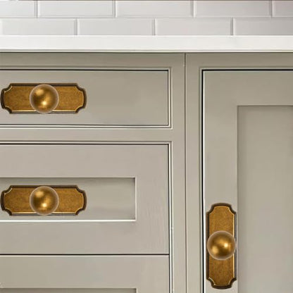 khtumeware 10-Pack Heavy Duty Solid Backplate for Cabinet Knobs Antique Brass Drawer Knobs with Backplate Suitable for Dresser and Kitchen Cabinet Hardware. - color: Antique Brass