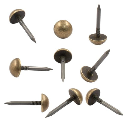 Hordion 24Pcs Upholstery Tacks Brass Tacks 1/2" Head Dia, Bronzen - color: Brozen, size: 1/2"