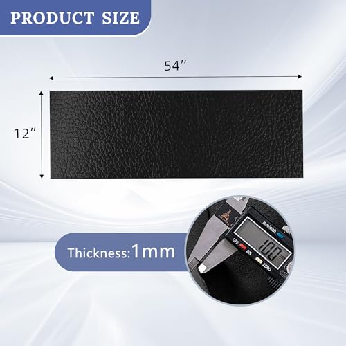 Black Faux Leather,Marine Vinyl Fabric,Pleather Sheets for Crafts. - color: Small Lychee Black, size: 1/3 Yard