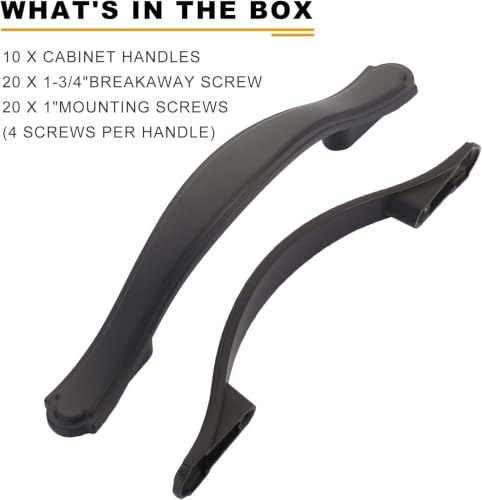6 Pack Matte Black Kitchen Cabinet Handles Cabinet Pulls 3 inch Hole Center Cabinet Hardware Drawer Handles for Cabinet Dresser and Cupboard AT2792MB - color: Matte Black, size: 3 Inch Hole Centers, style: 6 Pack