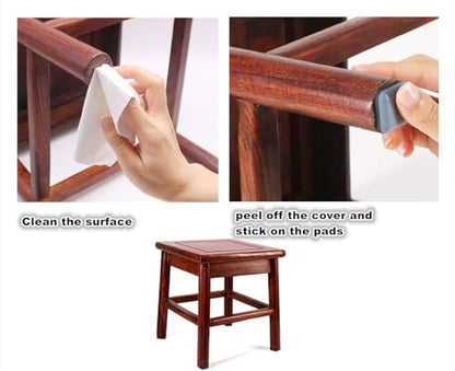 ALIMITOPIA 20pcs Furniture Glide Stick-on Teflon Chair Kitchen Appliances Slider Bumper Self-Adhesive Pad Floor Protector for Hardwood Tile or Marble Floor(Square;1.6 inches) - size: Square 40mm