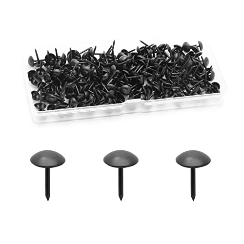 200 Pcs Metal Upholstery Tacks, Thumb Tacks, Black, 13mm×7.5mm