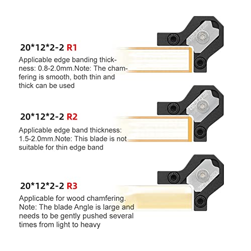 Chamfer Plane Edge Plane Edge Banding Trimmer Veneer Edge Trimmer Edge Chamfer Burr Scraper for Woodworking (R1)