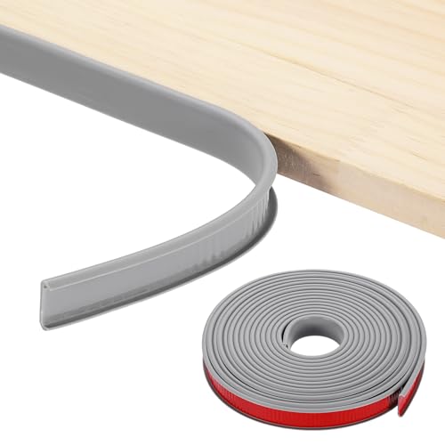 uxcell U-Shape Edge Banding, 0.79 Inch x 19.7Ft TPE Self-Adhesive Veneer Edging Trim Furniture Flexible Corner Edge Protector for Cabinets Countertop Shelves Restoration, Grey - color: Gray, size: 0.79 Inch x 19.7Ft