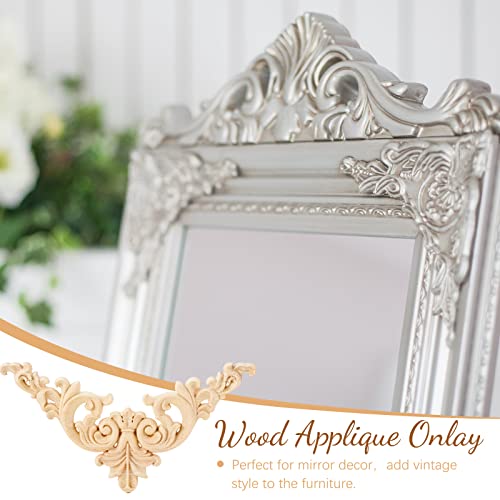 Yalikop 5 Pcs Wood Appliques and Onlay for Furniture, Small Size, Delicate - color: Delicate, size: Small Size