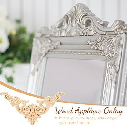 Yalikop 5 Pcs Wood Appliques and Onlay for Furniture, Small Size, Delicate - color: Delicate, size: Small Size