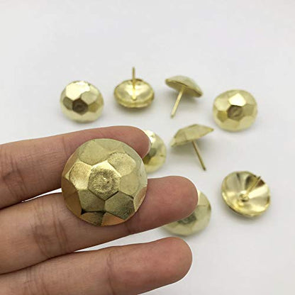 60PCS Large Round 1-inch Bright Golden Upholstery Tacks,D25mmxL25mm JG - color: 25mm Gold Turtle