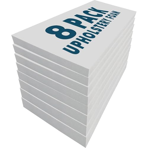 Foamma 0.5" x 30" x 72" High Density Upholstery Foam Cushion (Seat Replacement, Upholstery Sheet, Foam Padding) Made in USA, 8 Pack - color: High Density Foam, size: 0.5" x 30" x 72", style: 8 Pack