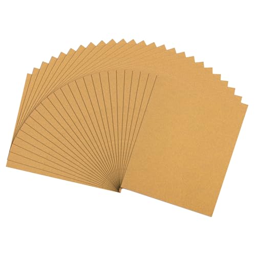 25 Pcs 100 Grit Sandpaper 4.5 x 5.5 Inch Sand Paper Alumina Gold - size: 4.5 x 5.5 Inch(100 Grit)