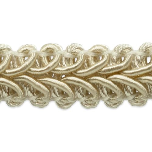 Gimp/Woven Braid Trim by The Yard (Ivory) - color: Ivory