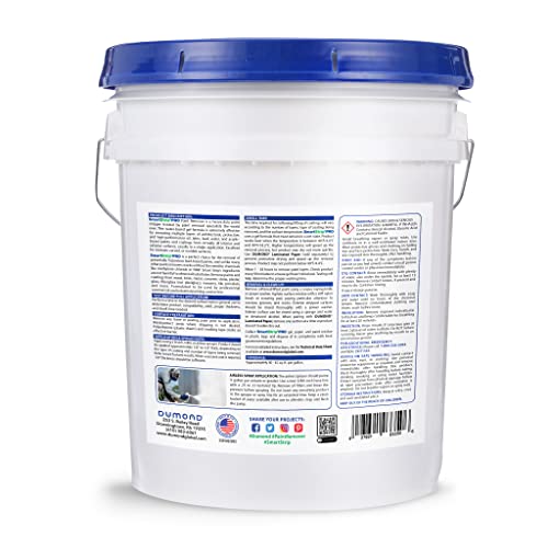 Smart Strip PRO Paint Remover, Professional Strength Formula Strips UP to 20 Layers of Oil, Latex & Acrylic-Based Paints, Varnishes & Stains in One Application, Trusted by Painters, 5 Gallon - size: 5 Gallon
