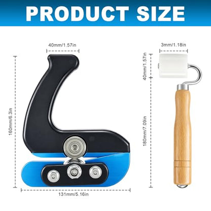 Edge Banding Trimmer Dual Offset Bearings with Roller Edge Banding Cutter for Precision Trim and Ergonomic Grip Woodworking Trimmer for Box PVC ACP Melamine Vinyl Laminate Facing