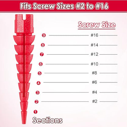 10 Pcs Wood Anchor, Fix Stripped Wood Screw Holes, Red - color: Red