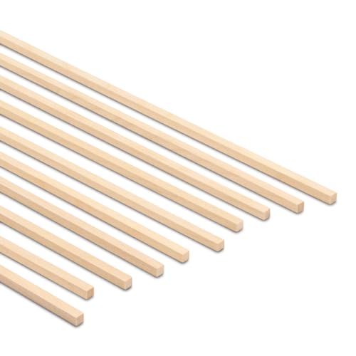Wood Square Dowel Rods 3/16-inch x 48 Pack of 25 Wooden Craft Sticks for Crafts and Woodworking by Woodpeckers - color: Pack of 25, size: 48 inch, 3/16 inch thick