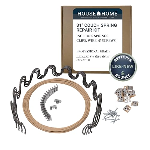 House2Home Zig Zag Spring Upholstery Couch Kit – Heavy Duty 31" 4pk - size: 31" 4-pack Spring Kit