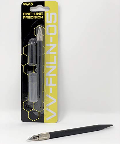 Fine-Line Precision Craft Hobby knife With 5 Replacement Blades - color: Black