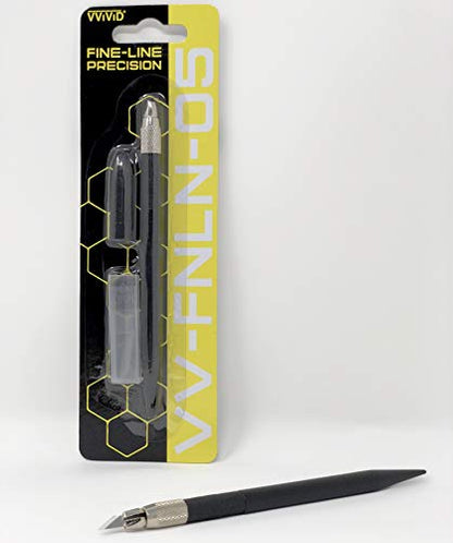 Fine-Line Precision Craft Hobby knife With 5 Replacement Blades - color: Black