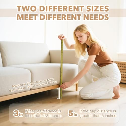 Under Couch Blocker 5" x 13 ft, Elastic Sofa Gap Bumper for Kids & Pets - size: Large