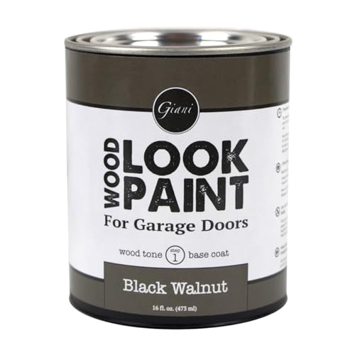Giani Wood Look Paint for Garage Doors- Step 1 Wood Grain Base Coat Pint (Black Walnut) - color: Black/Walnut