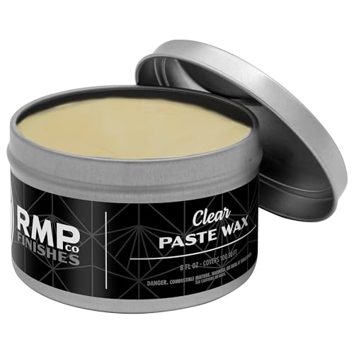 RMP Finishes Paste Wax for Wood Finishing, Use over Milk Paint, Furniture, Kitchen Cabinets, and Tabletops, Clear, 8 oz. - color: Clear, size: 8 Ounce (Pack of 1)
