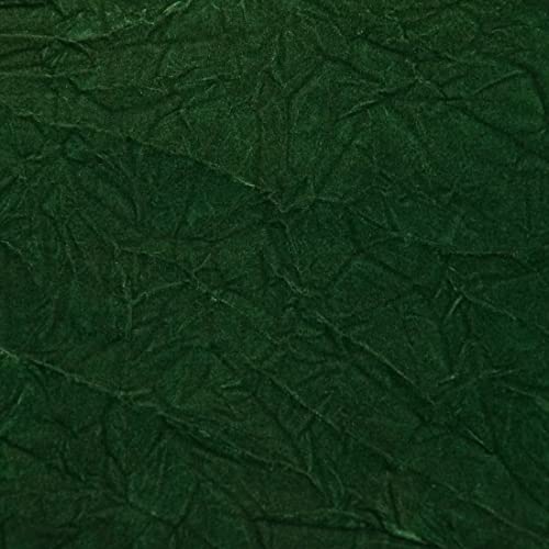 Fashion Fabrics LLC Emerald Green Crush Velvet Flocking Upholstery Drapery Fabric - Sold By The Yard - 60" - color: Emerald Green