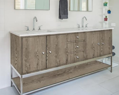 GloryTik Grey Brown Wood Grain Contact Paper Faux Wood Peel and Stick Wallpaper Wood Removable Self Adhesive Waterproof Wallpaper 78.7"X17.7" - color: Grey Brown, size: 17.7" x 78.7"
